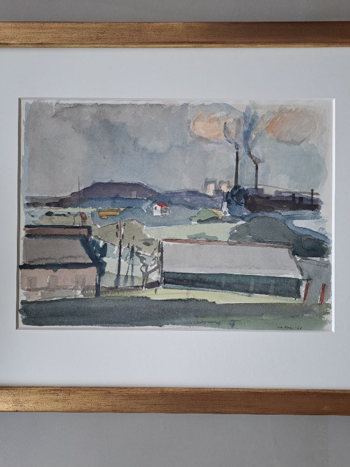 Otto B. De Kat - Landschap met fabrieken