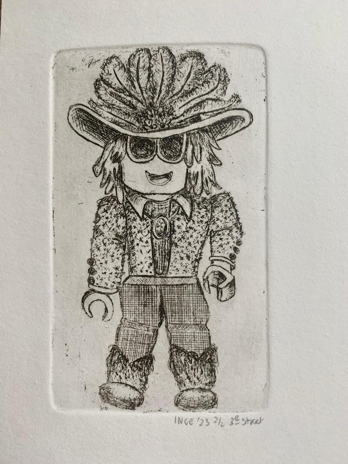 Inge Dijkslag - Queer Roblox Avatar 1 (Fancy Hat)