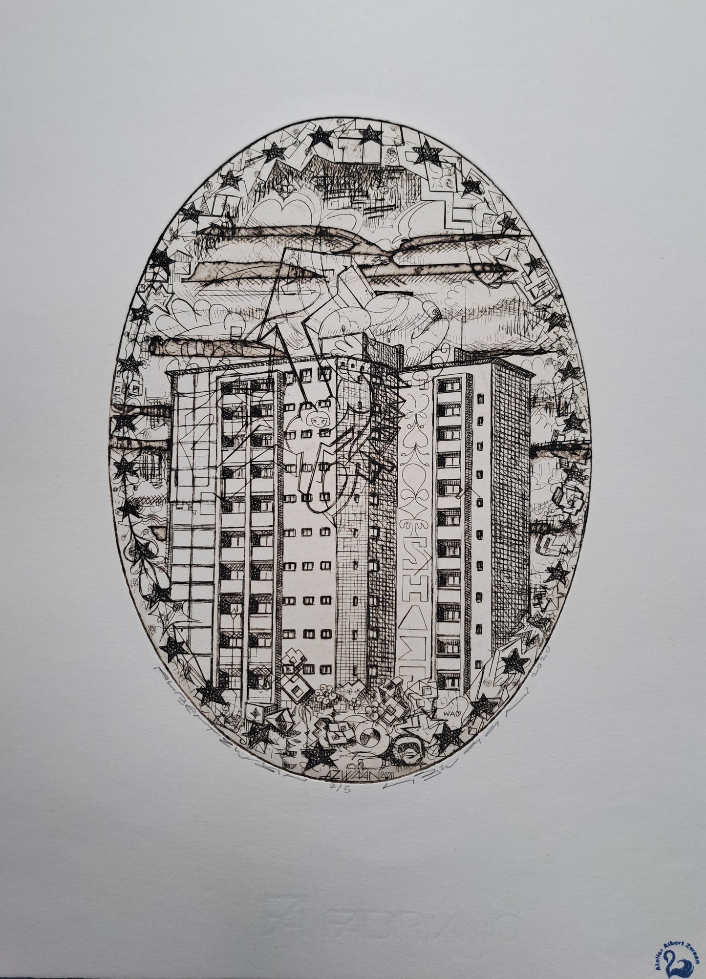 Albert Zwaan (1969) - Residential Tower - Earlier State