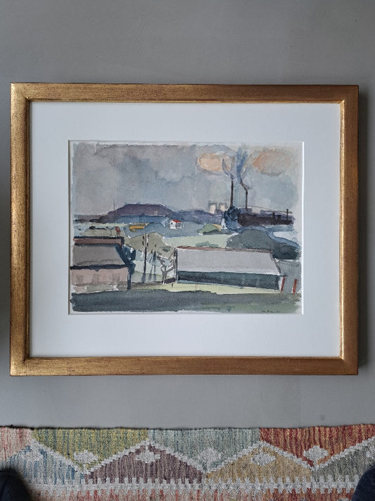 Otto B. Kat (1907-1995) - Industrial Landscape (Velsen, Limburg?)