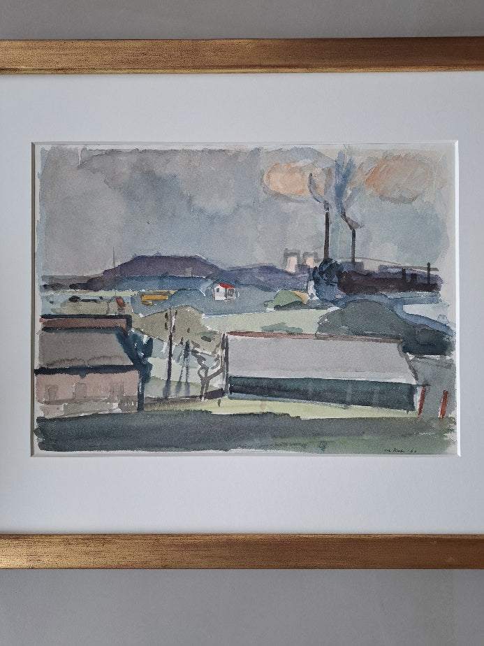 Otto B. De Kat - Landschap met fabrieken