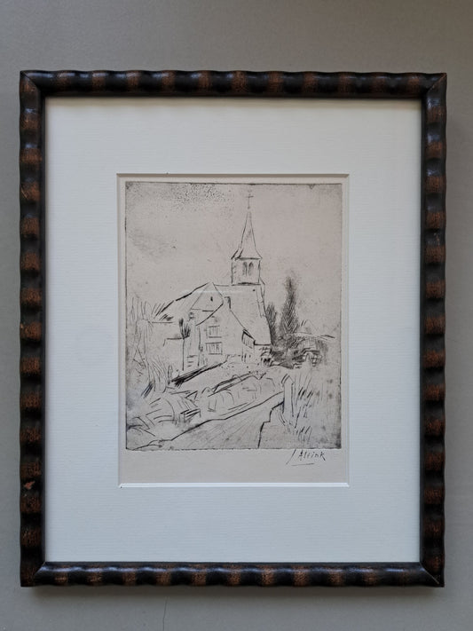 Jan Altink (De Ploeg) - ets van een kerk