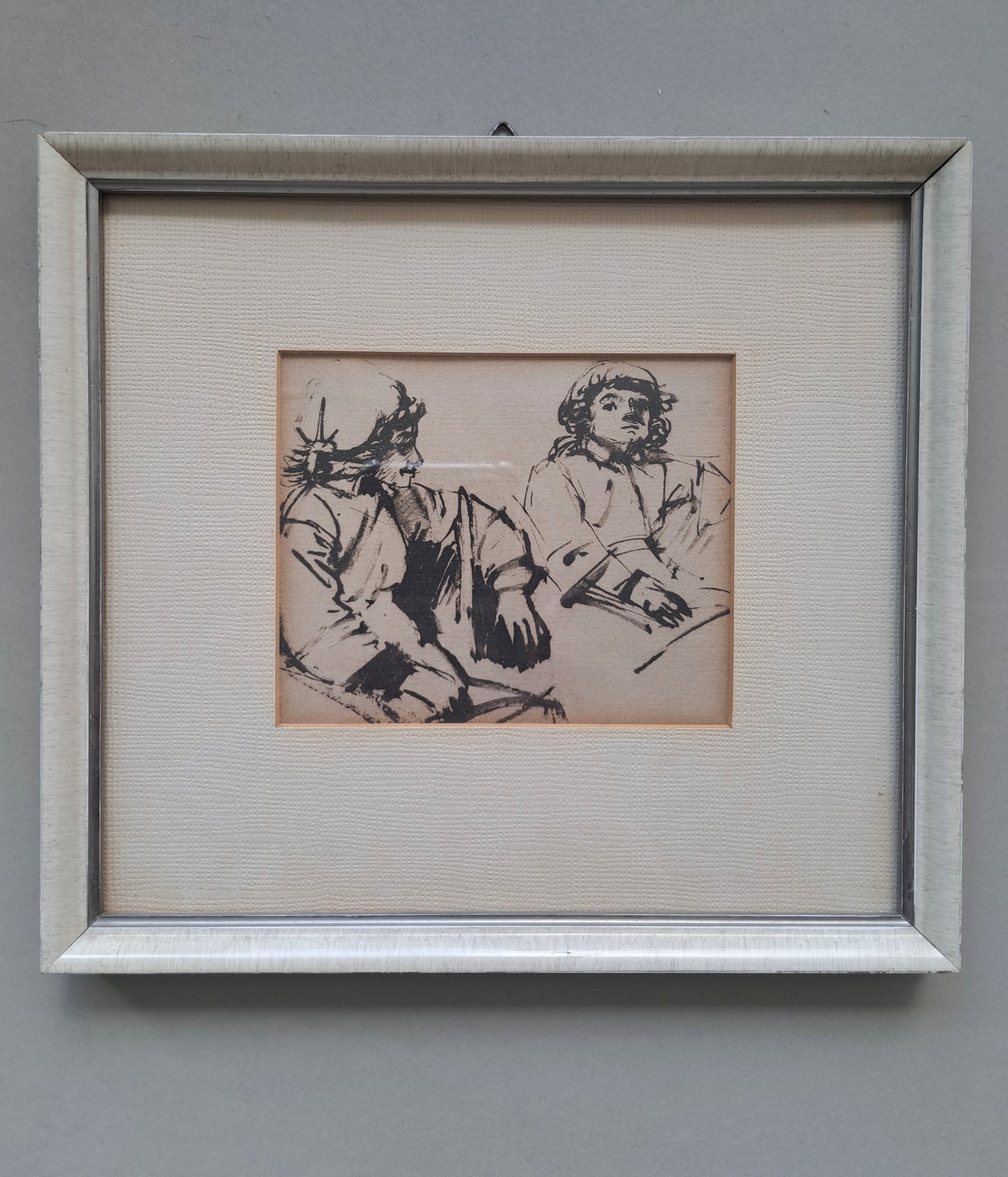 Twee figuurstudies, naar Rembrandt/Carel Fabritius