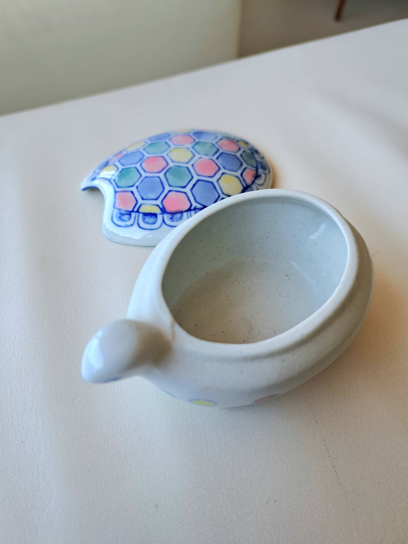 Porcelain Lidded Pot - Little Turtle