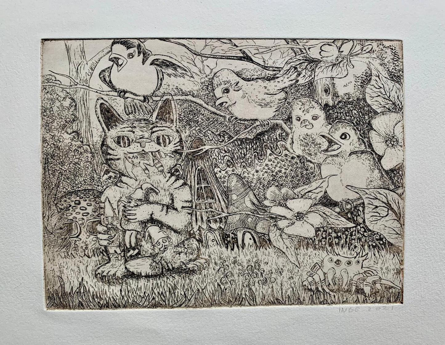 Inge Dijkslag - Garden Creatures / Gnomes, Cat & Birds