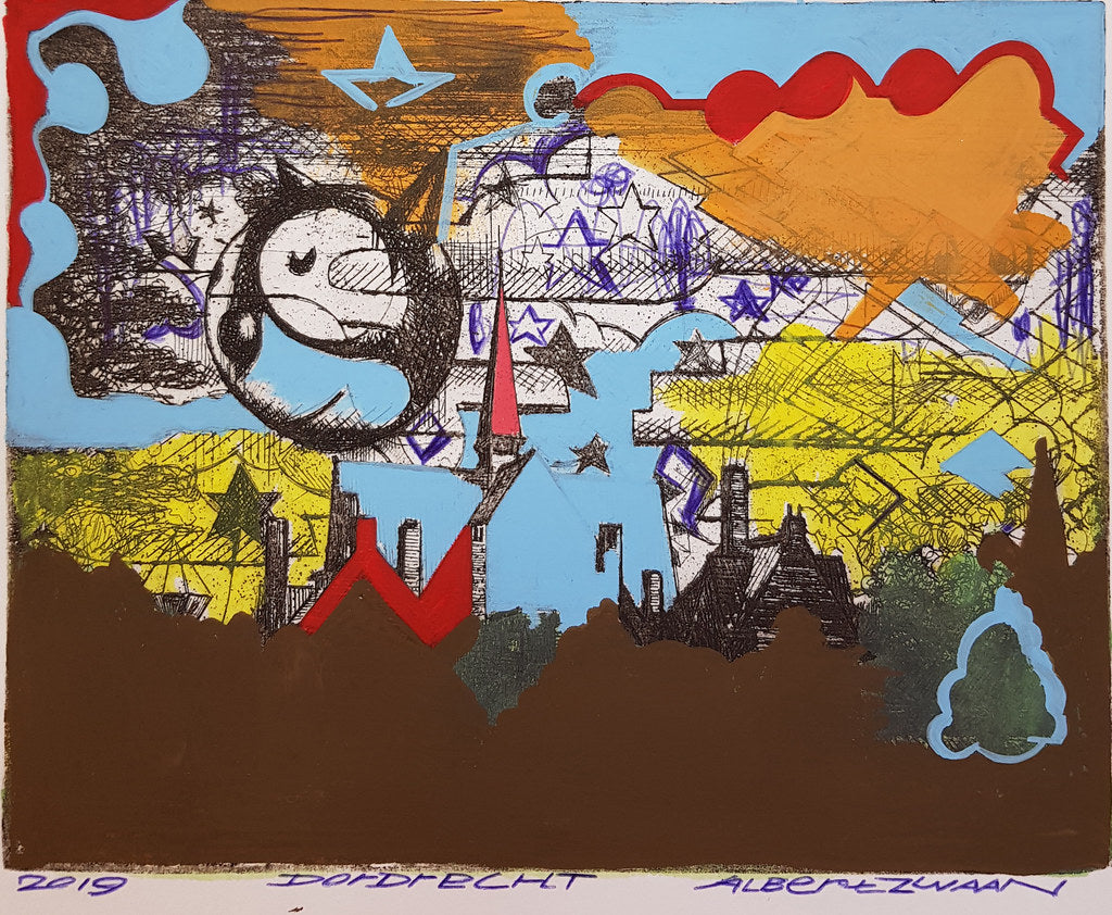 Albert Zwaan (1969) - Juliana Church With Felix The Cat Balloon