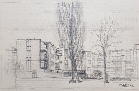 Huizen op de rand van Rotterdam Crooswijk