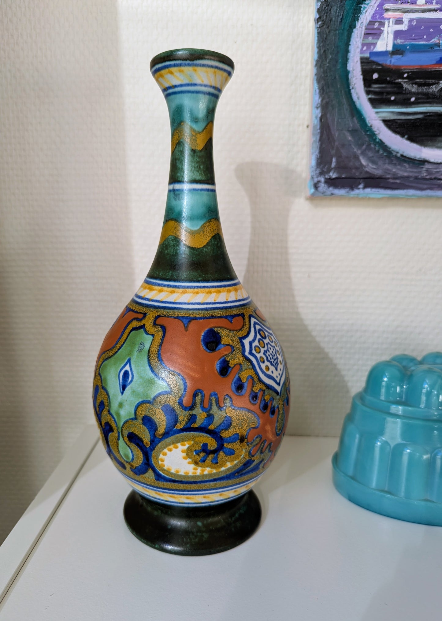 Plateelbakkerij Zuid-Holland - Vase - Model No. 137 - Rhodian Decor