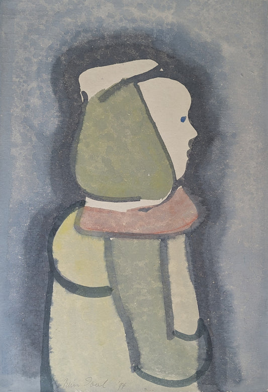 Rein Dool (1933) - Gouache On Paper, Signed, 1997 - Framed