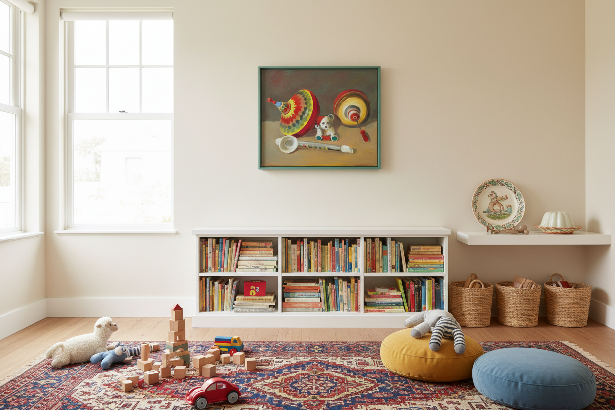 Children's room with correctly proportioned painting